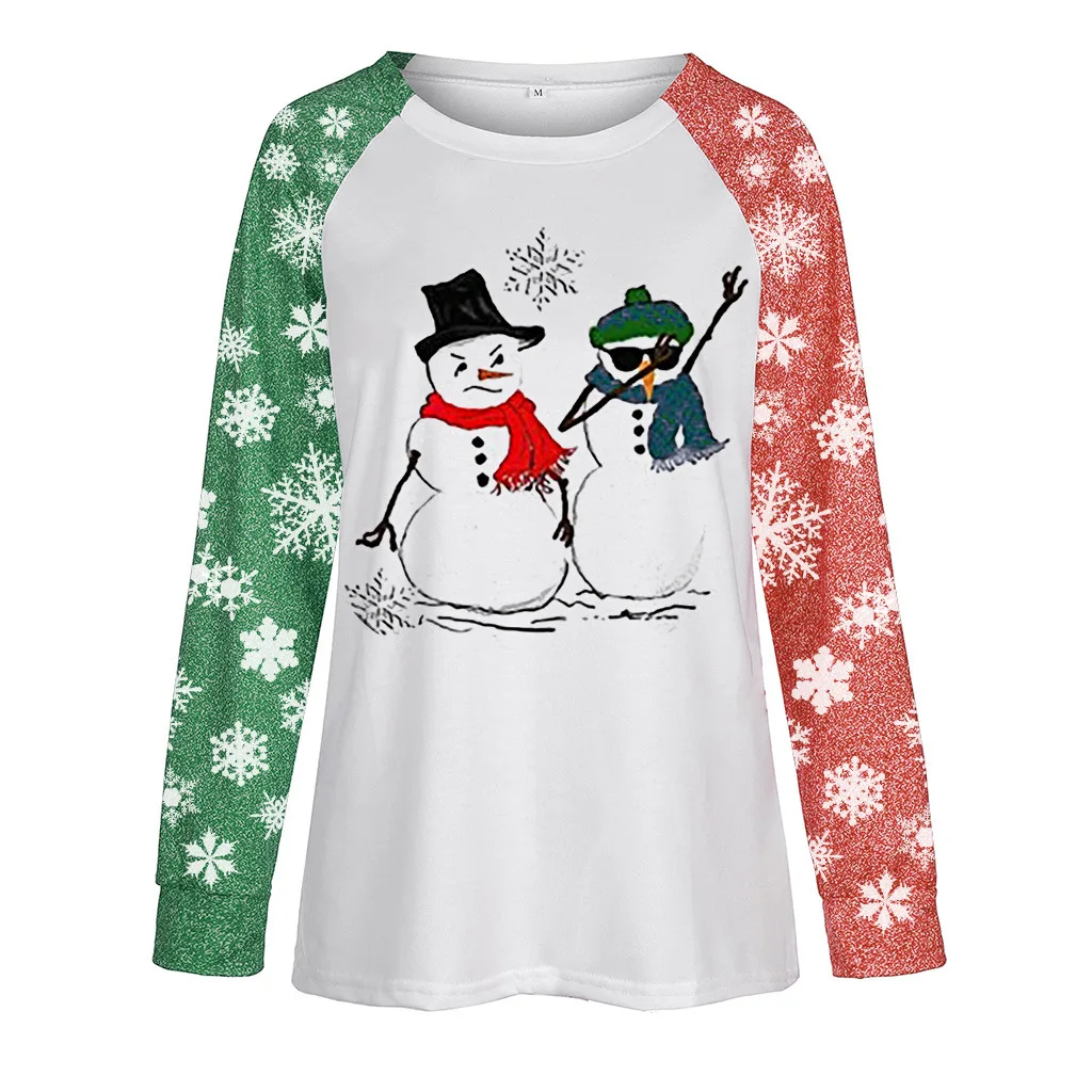 3D Christmas Cartoon Tree Print Oversized Sweatshirt for Women