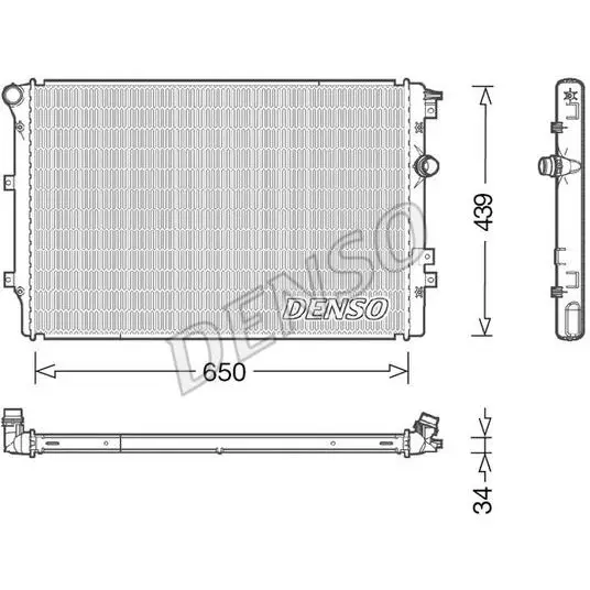 Радиатор VW TIGUAN/SHARAN 1.4-2.0/2.0TD 07 DENSO DRM32046