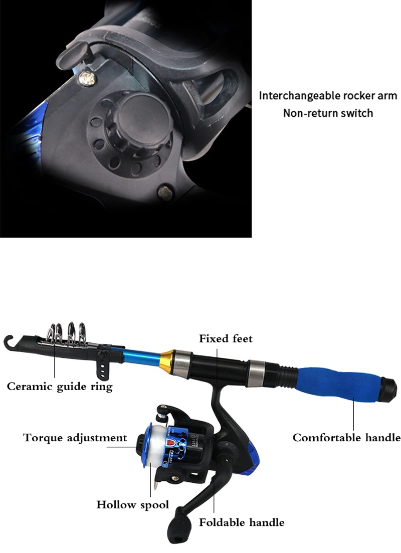 Мини Портативная 1 м Удочка телескопическая жесткая метательная Удочка ультра светильник для зимней подледной удочки набор спиннинговой литейной катушки