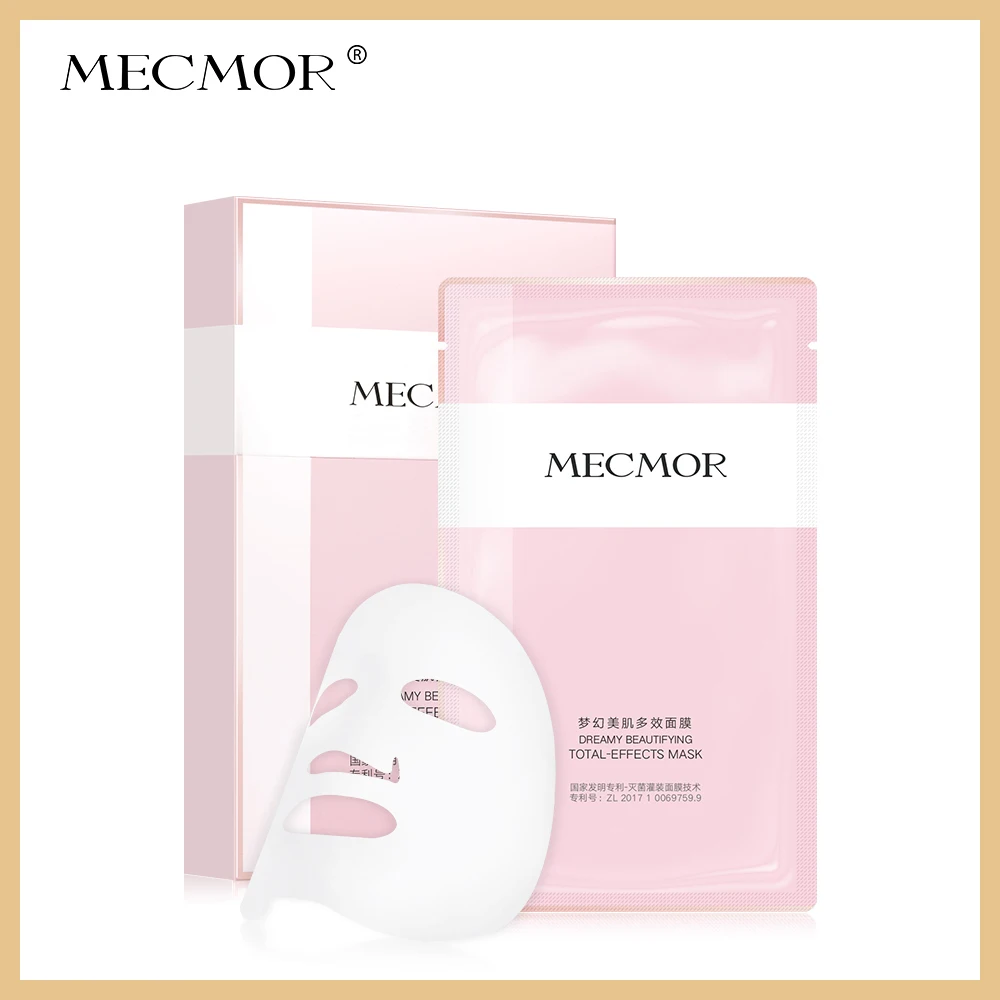 

MECMOR Dreamy Beautifying Total-Effects Canina Facial Mask 5PC Additive Free Sensitive Pregnant Cosmetic Paper Face Mask