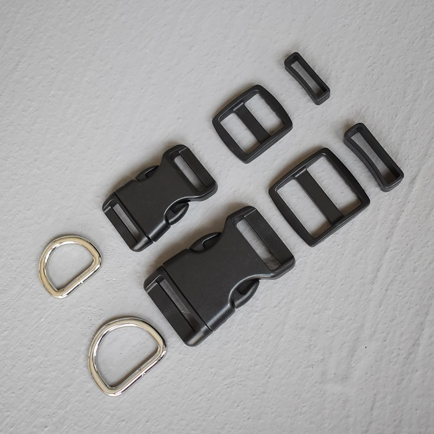 

50 Sets 20mm 25mm Plastic buckle strap rectangular buckle adjuster for bag pet dog collar necklace sewing handmade accessory