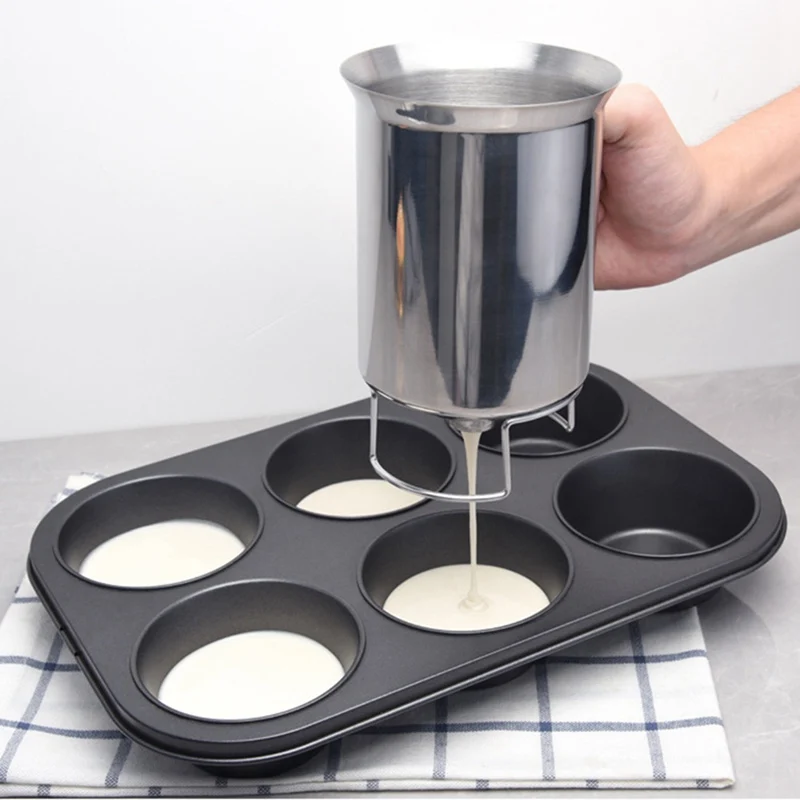 Ручной Дозатор Блинного теста из нержавеющей стали, профессиональный инструмент для выпечки кексов