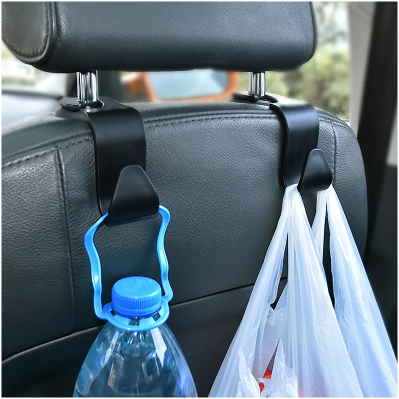 4 шт. Автомобильная вешалка на подголовник заднего сиденья крючки для хранения пластиковых сумок и более прочных внутренних задних сидений ZJ003