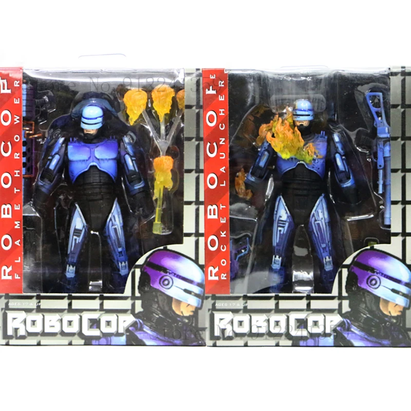 NECA Robocop Series Action Figure 2 Battle Damaged &amp Flamethrower Figurine Rocket Launcher PVC Model Toy 18CM Collection Doll | Игрушки и