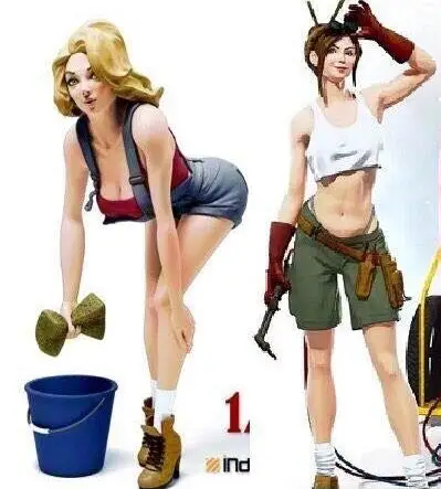 

1/35 Resin Figure Woman Repairman Style II 2pcs/set Model Kits
