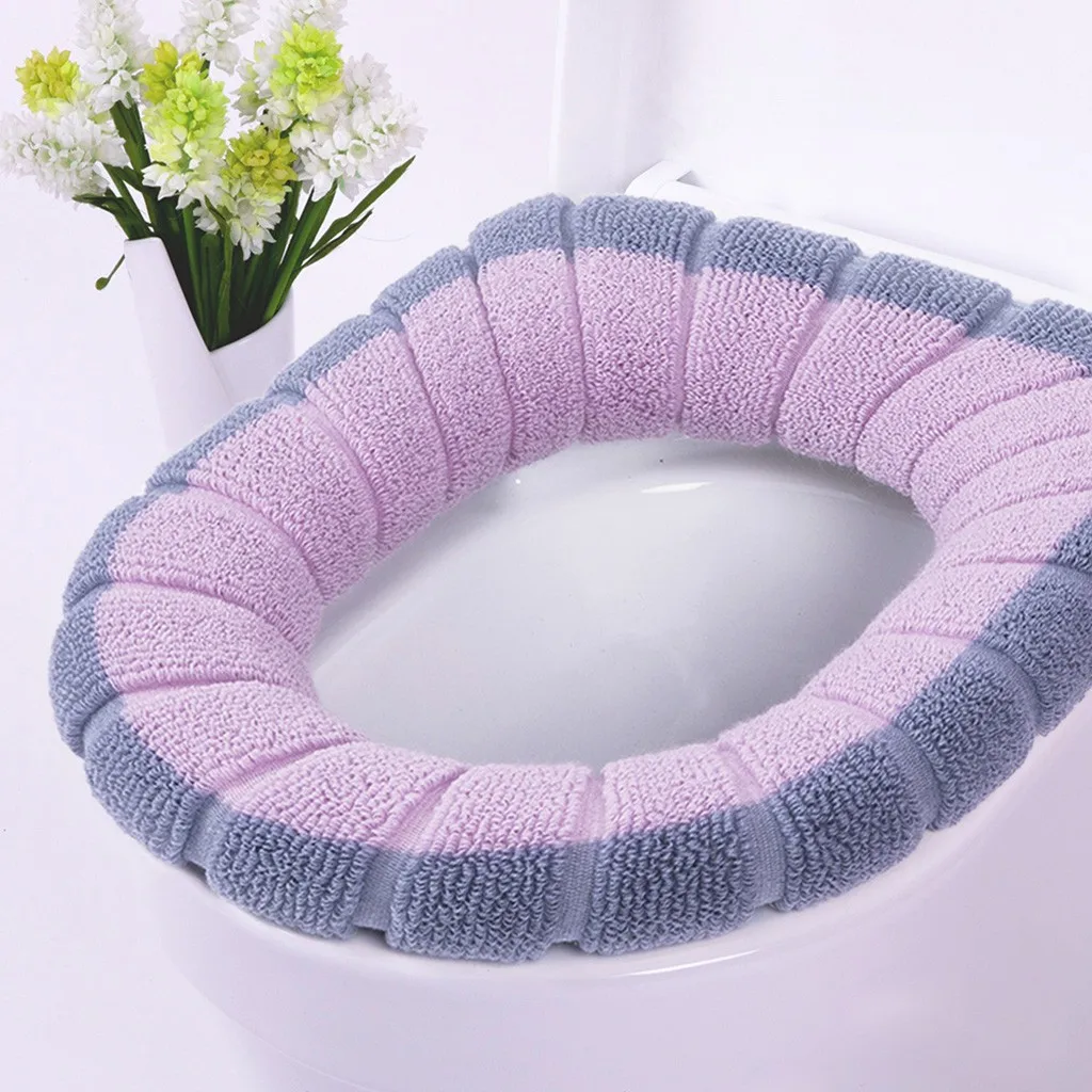 Ванная комната туалет сидение для унитаза моющиеся мягкие теплые коврики крышка подушки Sep#18