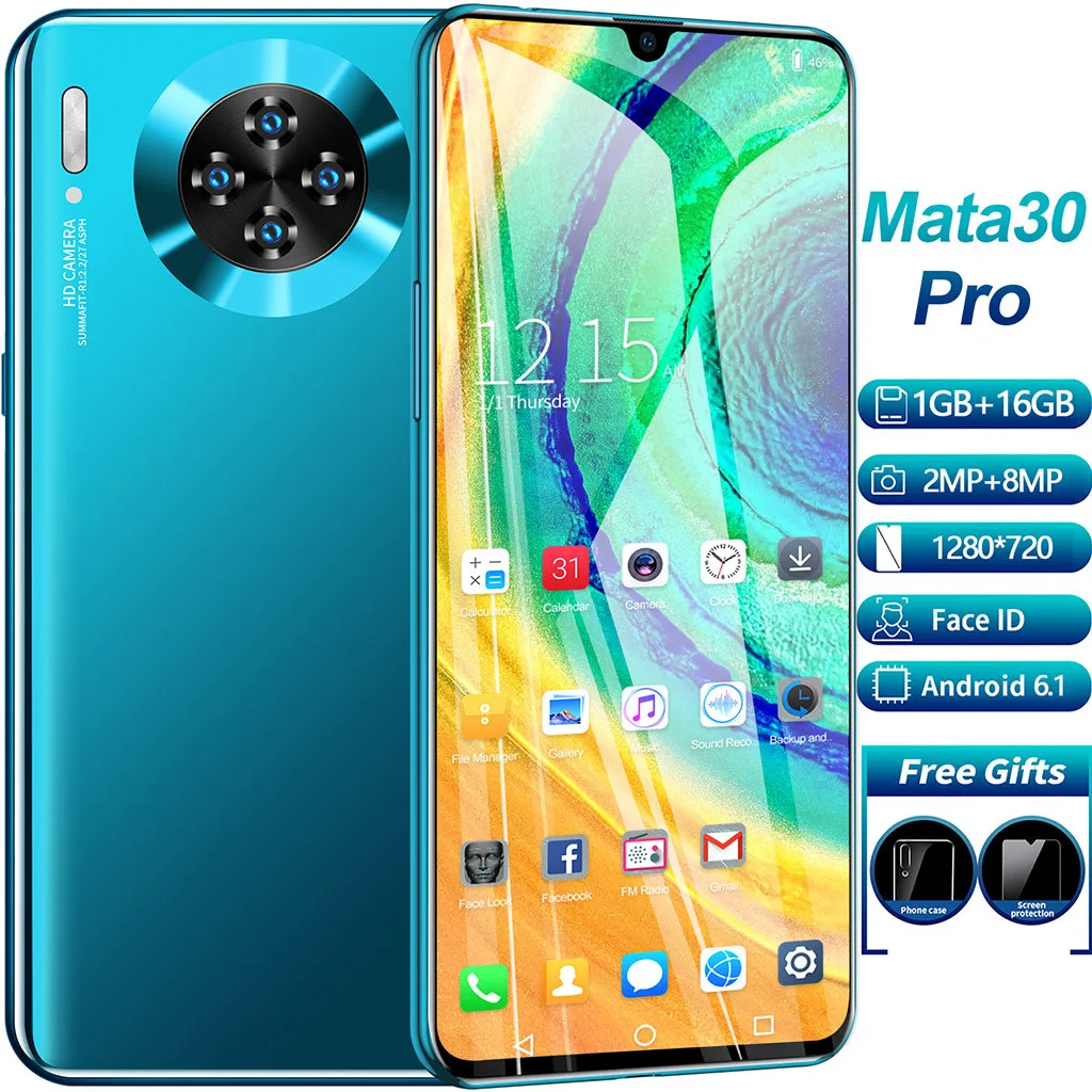 

Smartphone Wholesale Mata 30 Quad Core 6.26inch Camera Android 6.1 1G+16G GPS 3G Call Mobile Phone EU best gift best gift 2020