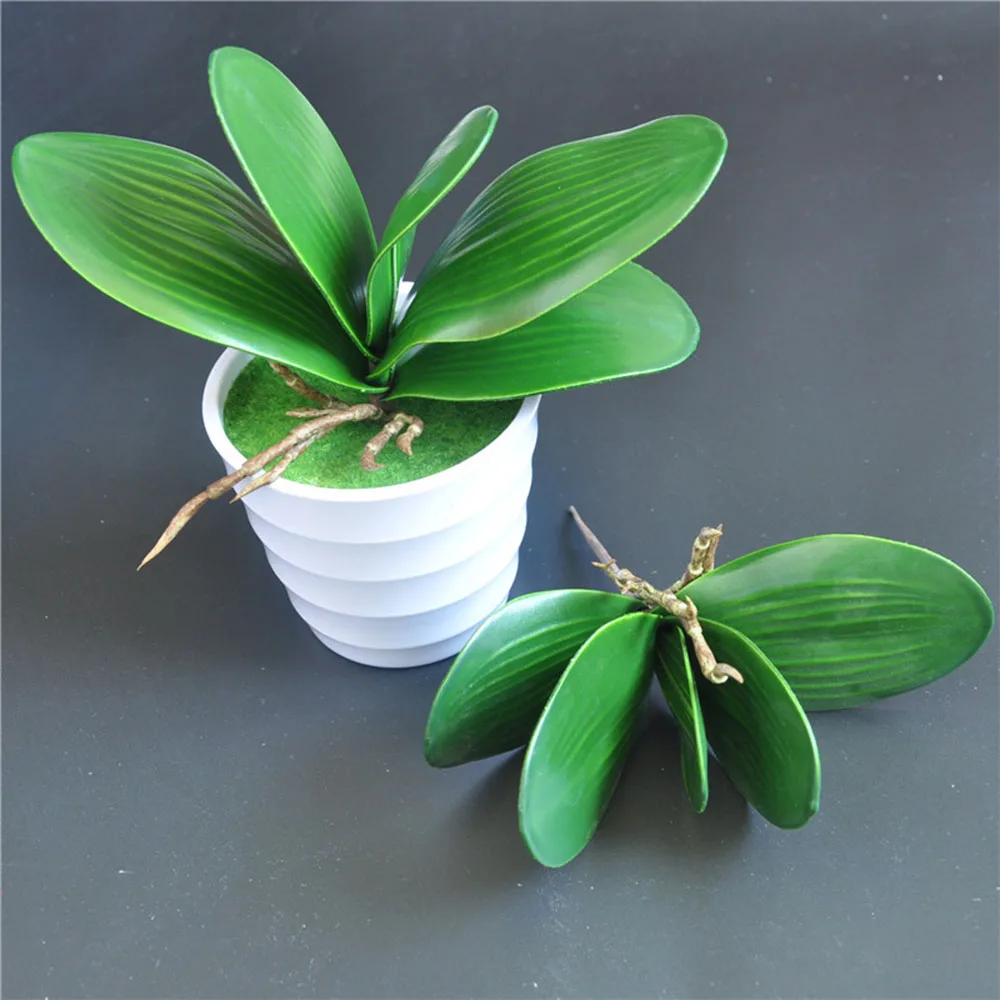 Fine Phalaenopsis искусственное растение с листьями Лист декоративный цветок