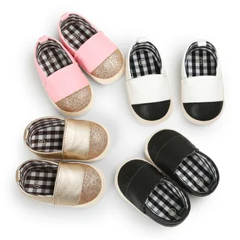 

4 Colors Anti-slip Pu leather crib Girls Boys Sneakers Casual Baby shoes New Fashion Baby first Walkers Shoe for Baby 6-18 Month