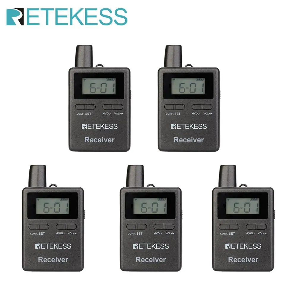 Беспроводной ресивер Retekess TT105 5 шт. 2 4 ГГц для профессионального гида системы