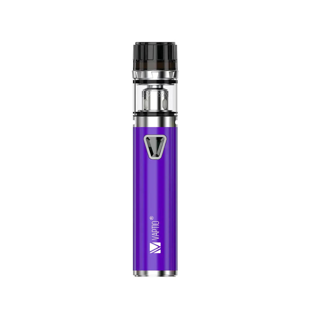 Purple Великобритания Vaptio Vape ручка Solo F1 комплект встроенный аккумулятор 1650 мАч 2 мл бак 0,25 Ом двухъядерный светодиодный индикатор электронная сигарета - Цвет: Purple