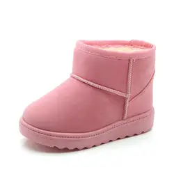 Модные ботинки для девочек; кожаная зимняя обувь для мальчиков; Детские ботильоны; теплые плюшевые ботинки для девочек 3, 4, 5, 6, 7, 8, 9, 10, 11, 12 лет