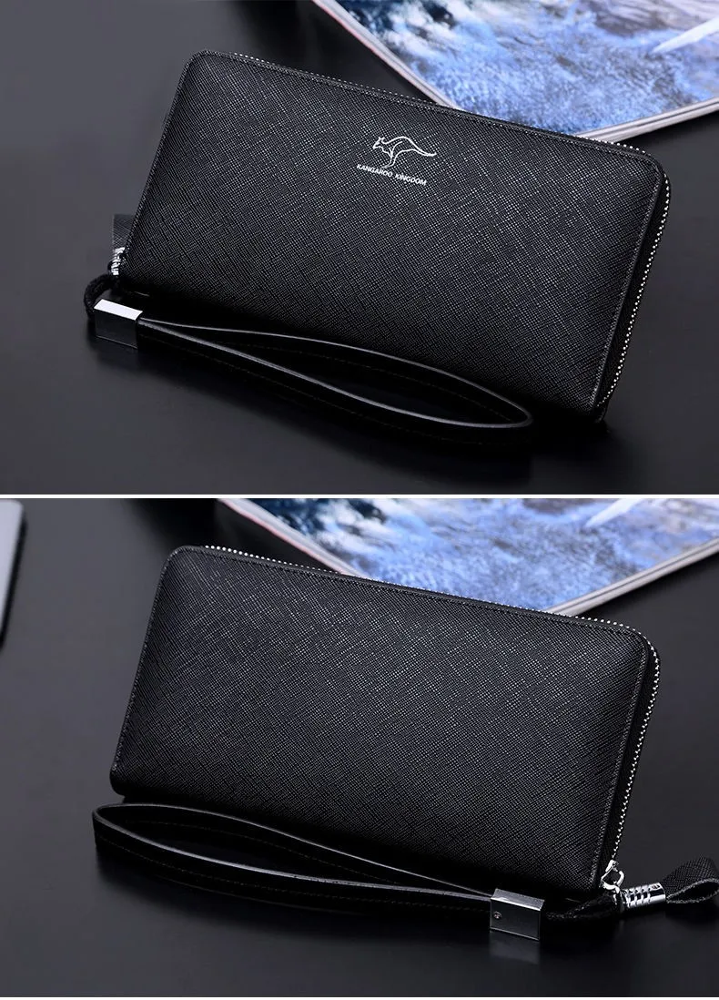 Кенгуру королевство мужские кошельки кожаный длинный кошелек брендовый мужской клатч кошелек