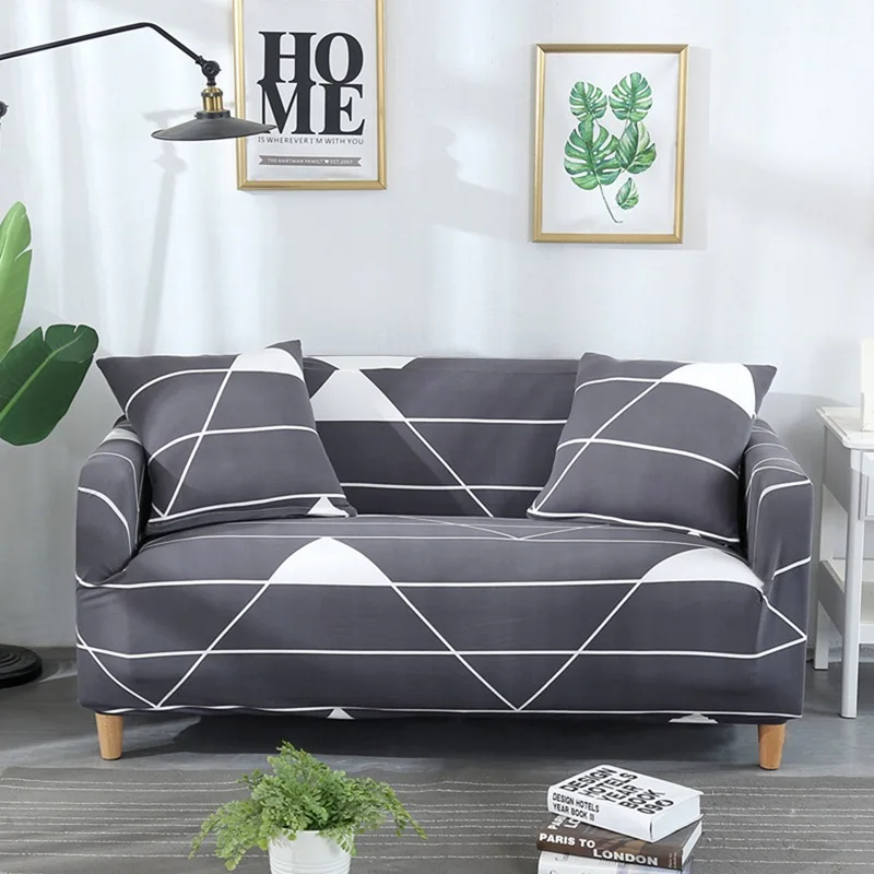 Геометрический чехол для дивана, эластичный, полный, одноместный/двухместный/Трехместный/четырехместный, для гостиной, кресла, чехлов, растягивающийся угловой диван