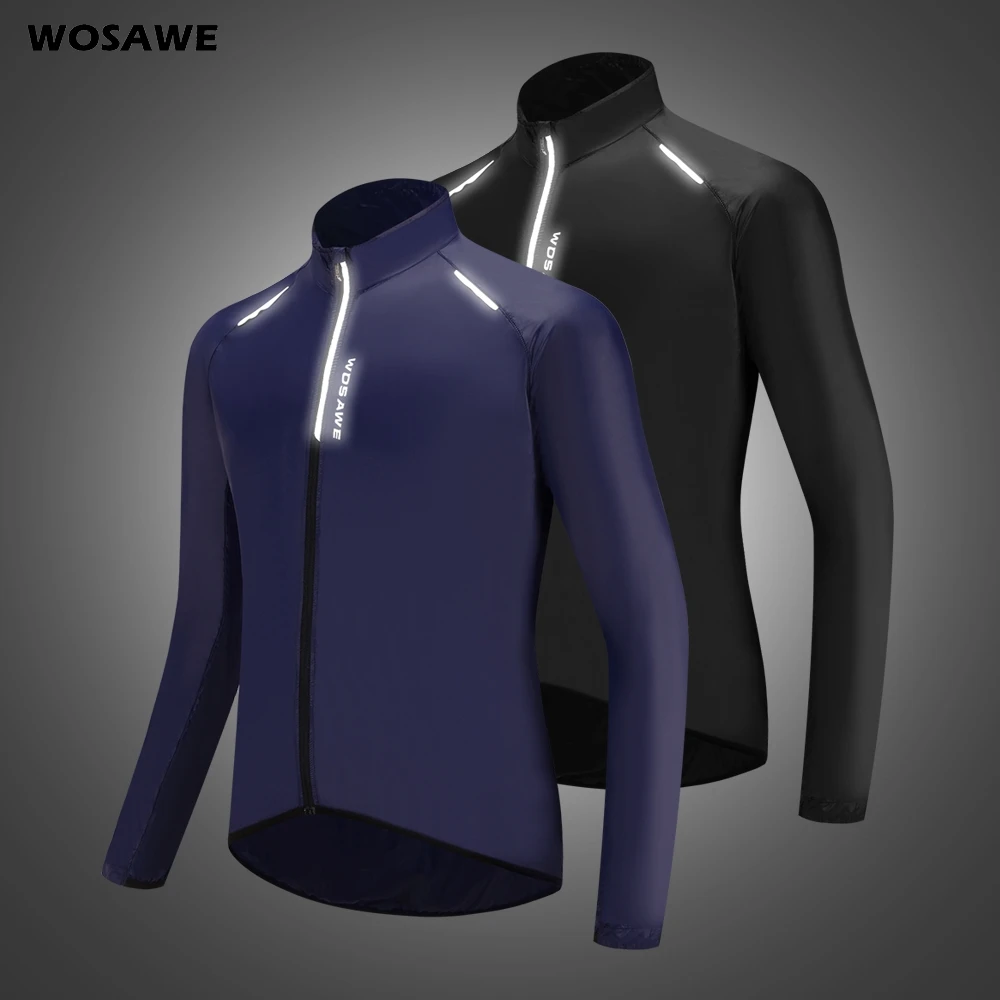 

WOSAWE Ultralight Reflective Men Cycling Jacket Windproof Mountain Bike MTB Wind Jacket Running Riding Bicycle Windbreaker