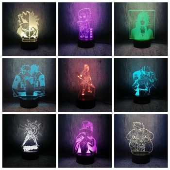 

Creative cartoon lamp Naruto series night light Cool Boy Sasuke bulb kids gift