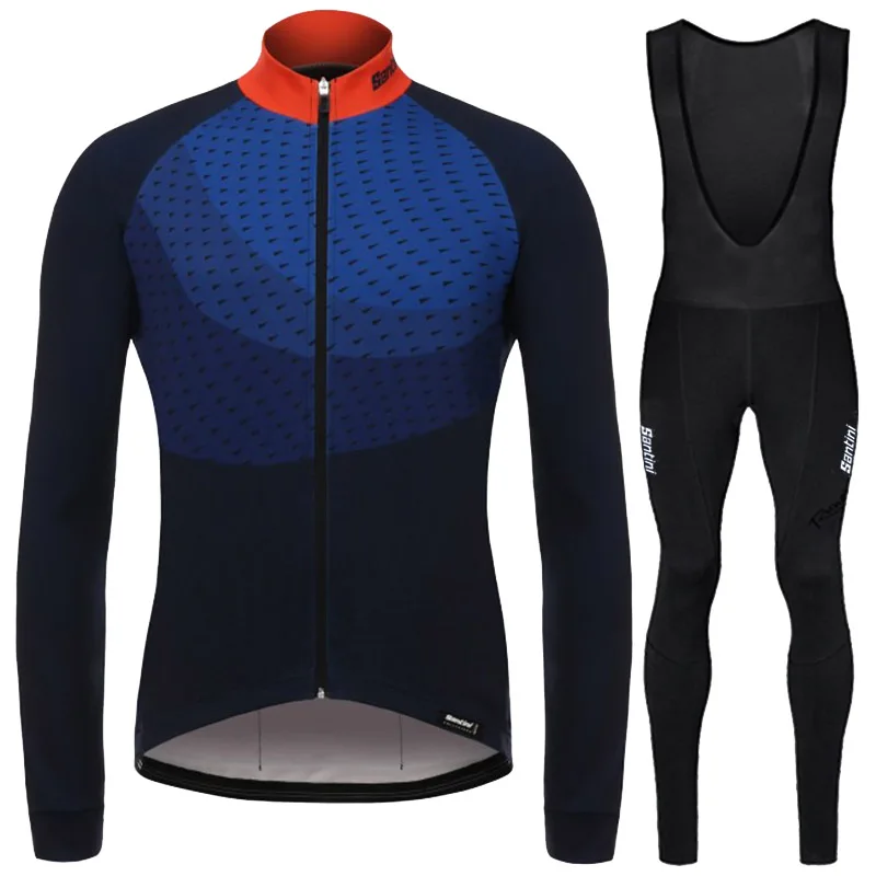 SET 08 Ropa ciclismo hombre invierno зима RUNCHITA Велоспорт Джерси с длинным рукавом комплект теплого флиса сохраняет тепло дышащий ciclismo - Цвет: SET 08