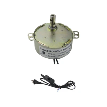 

CHANCS TYC-50 110V/220V 2.5-3RPM Synchronous Motor Kit With Lamp Cord 1.8m Length Power Cord Switch Plug