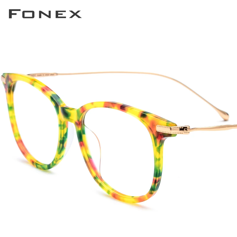 

FONEX B Titanium Optical Eyeglasses Frame Men Vintage Square Glasses Women Prescription Myopia Spectacles Eyewear 854