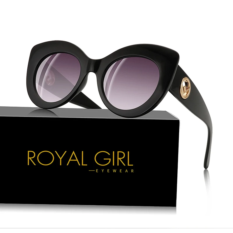Королевские солнцезащитные очки кошачий глаз для женщин и мужчин, винтажные брендовые дизайнерские очки для женщин, черная леопардовая оправа, солнцезащитные очки ss967