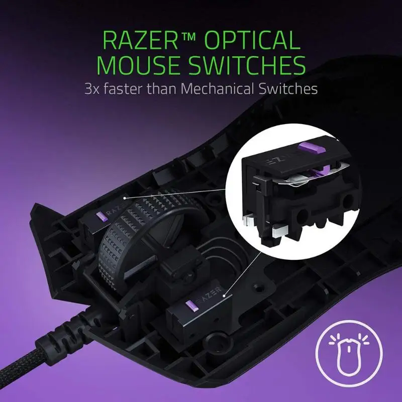 Razer Viper USB Проводная 16000 dpi Регулируемая Макросъемка RGB игра определение RGB эргономичная мышь для настольного компьютера/ноутбука Новинка