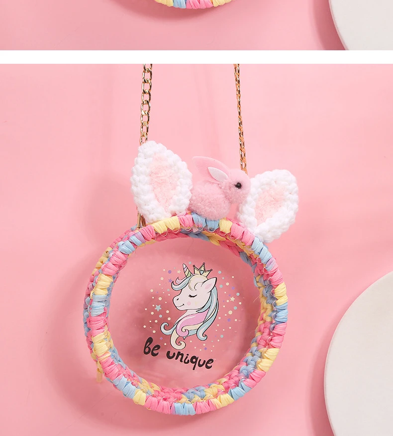 2020 Unicorn Summer Hand-Knitting Transparent Bag