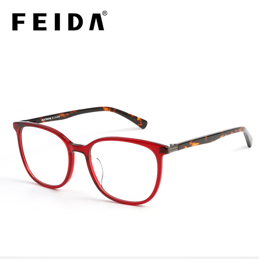 FEIDA оправа для очков для мужчин wo для мужчин Gafas ацетат шарнир мужские модные оправы для очков оптические очки черные очки