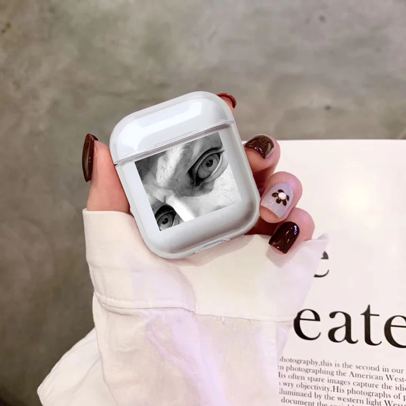 Мягкий милый Чехол Air Pods для Apple airpods роскошный интересный прозрачный чехол David