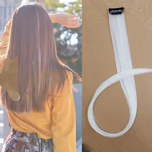 AIYEE 22 дюйма красочные термостойкие композитные клип один кусок поддельные волосы для наращивания волос