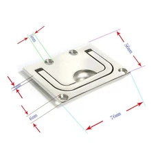2 шт. из нержавеющей стали морские лодки промывка шкафчик люка защелка утопленная подъемная ручка 76X56 мм, толщиной 3 мм