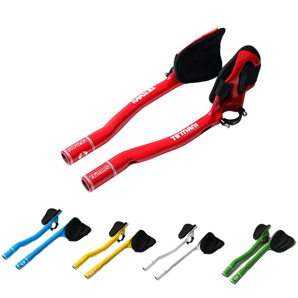 

TEMANI Carbon Fiber TT Handlebar Mountain Bike Road Bicycle Rest Auxiliary Handle Bar Five Color Cycling TT Rest Handlebar