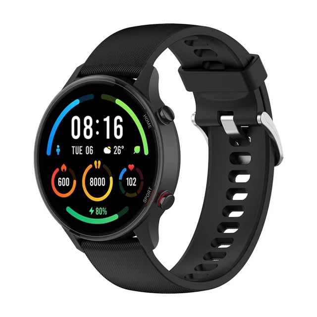22mm Offical Silicone Replace Straps for Xiaomi Mi Watch Color Sports Edition band for Mi Watch Color Bracelet Watchbands Correa black