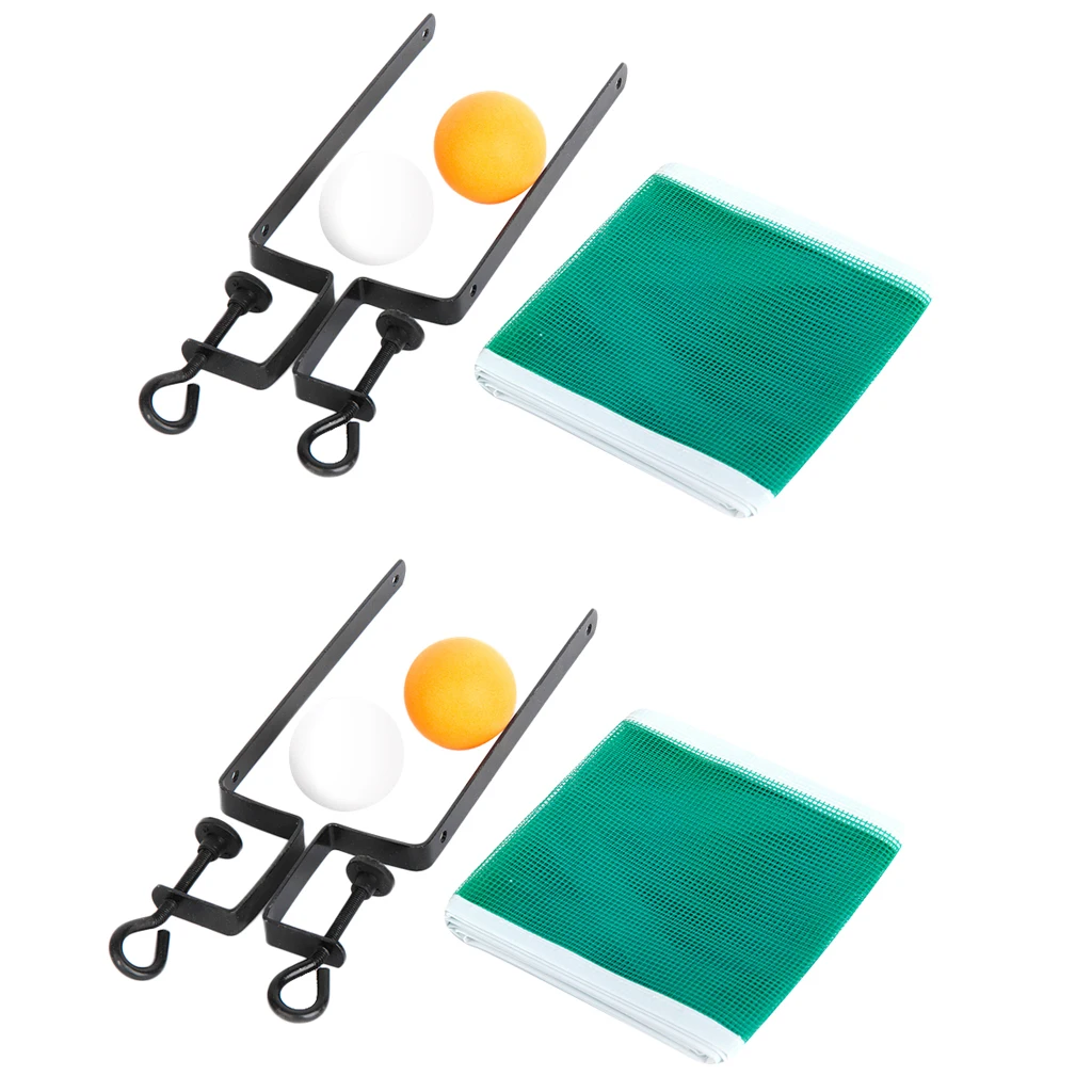 2Sets Table Tennis Chinese Ping Pong Suit 2 Balls With Net/Bracket