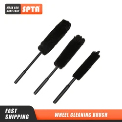 SPTA – brosse de nettoyage de moyeu de roue de voiture, manche Long, souple, en laine, Premium, vente en gros 