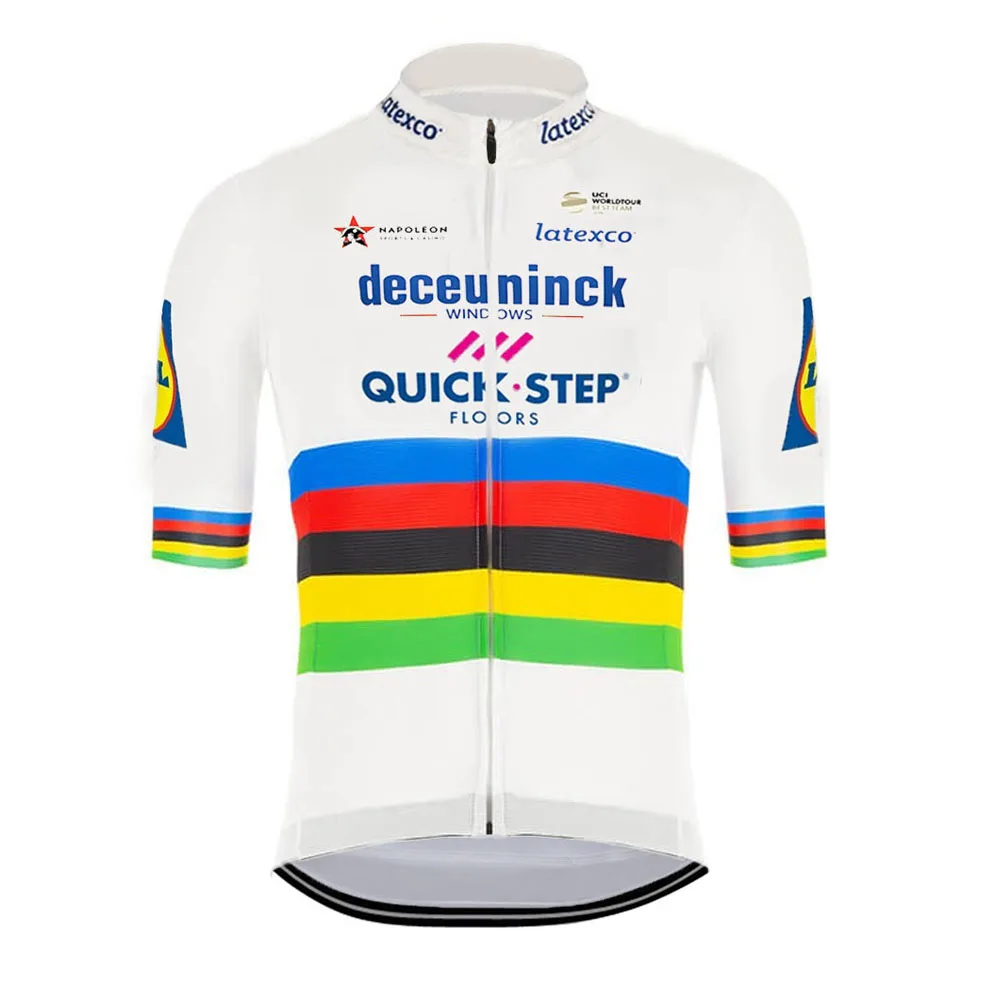 WORLD CHAMPION Cycling Jersey Set QUICK STEP Cycling Clothing Road Bike Shirt Suit Bicycle Bib Shorts MTB Maillot Culotte cycling suit cycling jersey set