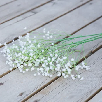 Blossoms Artificial Flowers Babys Breath Gypsophila Fake Flowers DIY Wedding Decoration Home Bouquet Faux Flowers Branch