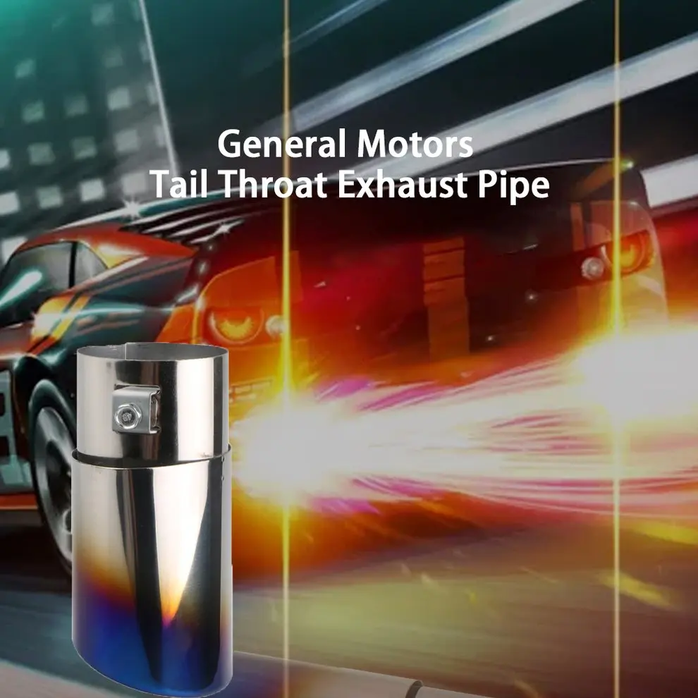 

Inlet Adjustable Exhaust Tip, Universal Bolt on Chrome Polished Stainless Steel Exhaust Pipe Modified Silencer