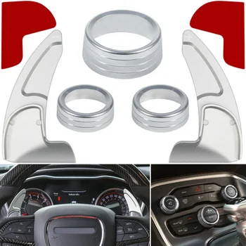 

Car Accessories Decoration Steering Wheel Shifter Paddle&Air Conditioner Switch CD Button Trim For Dodge Charger Challenger