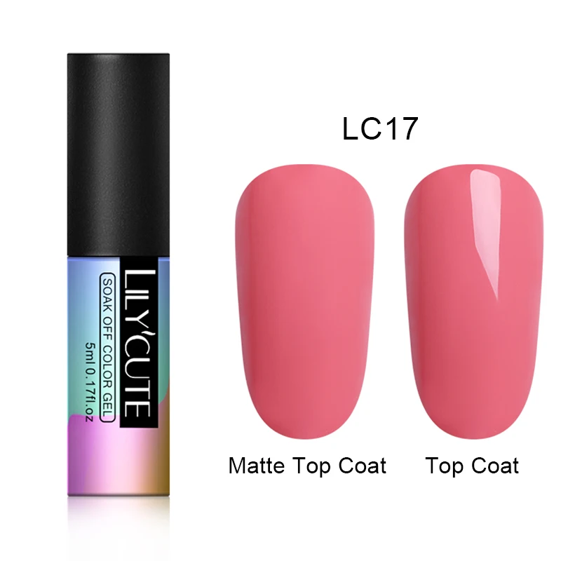 color 17 LILYCUTE матовое верхнее покрытие праймер цветной гель для ногтей Гибридный лак полуперманентный впитывающий УФ; светодиоды; Ногти Гель-лак для ногтей - Цвет: color 17