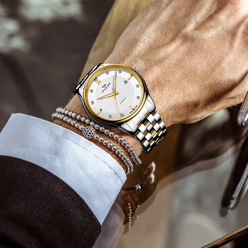 Часы наручные GRAND PRIX для мужчин и женщин водонепроницаемые кварцевые