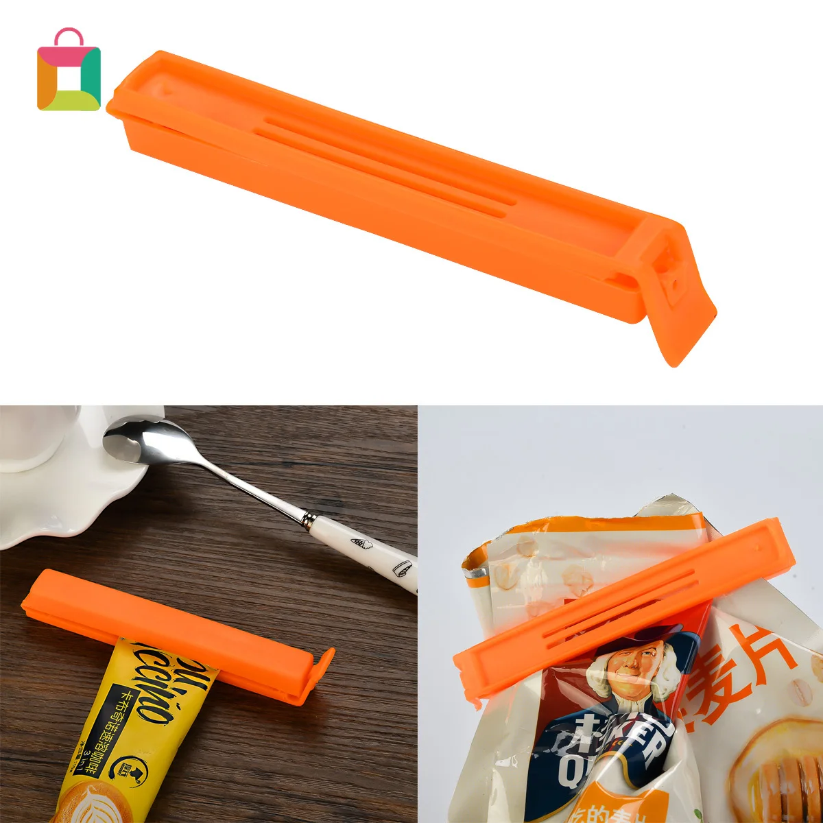 

6Pcs Food Bag Sealing Clips Kitchen Food Clips (Random Color)