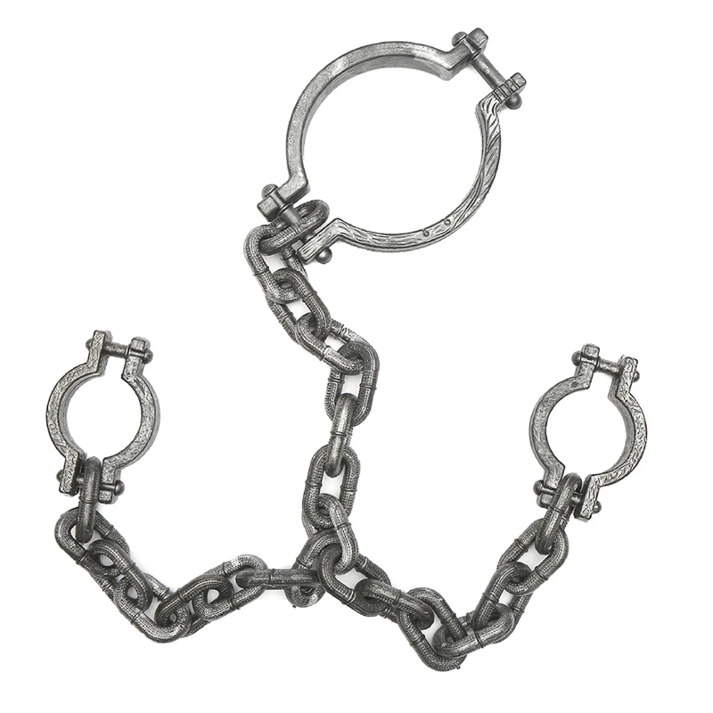 

HOT Plastic Wrist Shackles Prison Chain Handcuffs Halloween Costume Party Trick Props For Halloween Party
