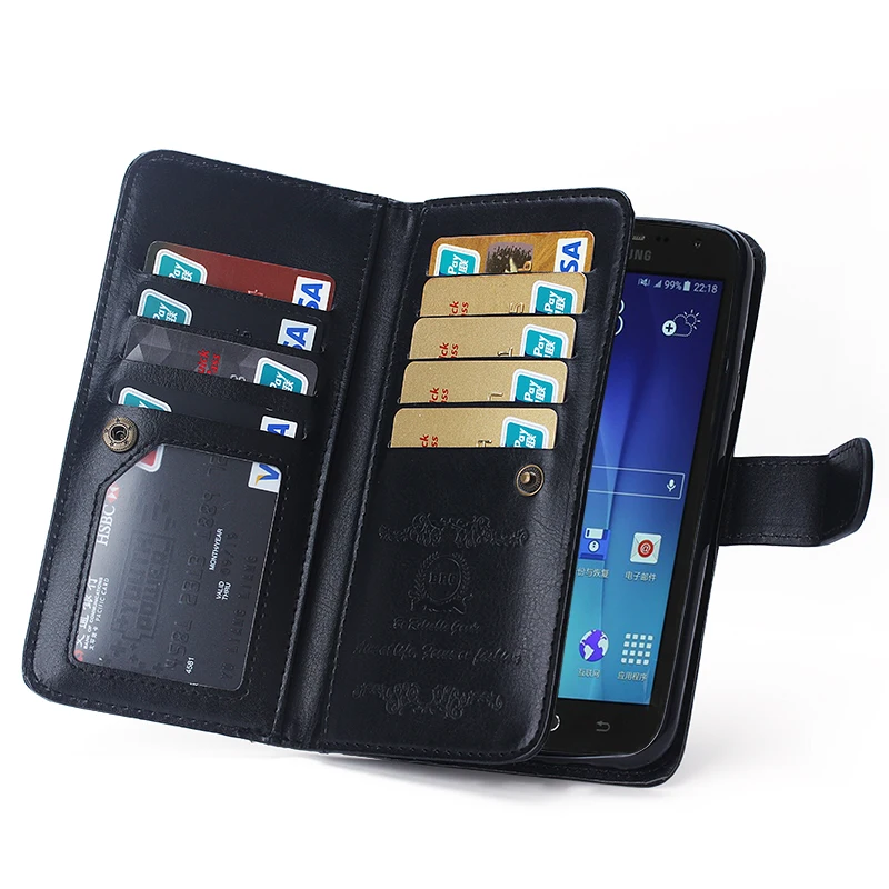 Черный чехол из искусственной кожи для телефона LG G3 G4 G5 HTC M9 M10 Samsung J7 S6 Edge Plus книжка