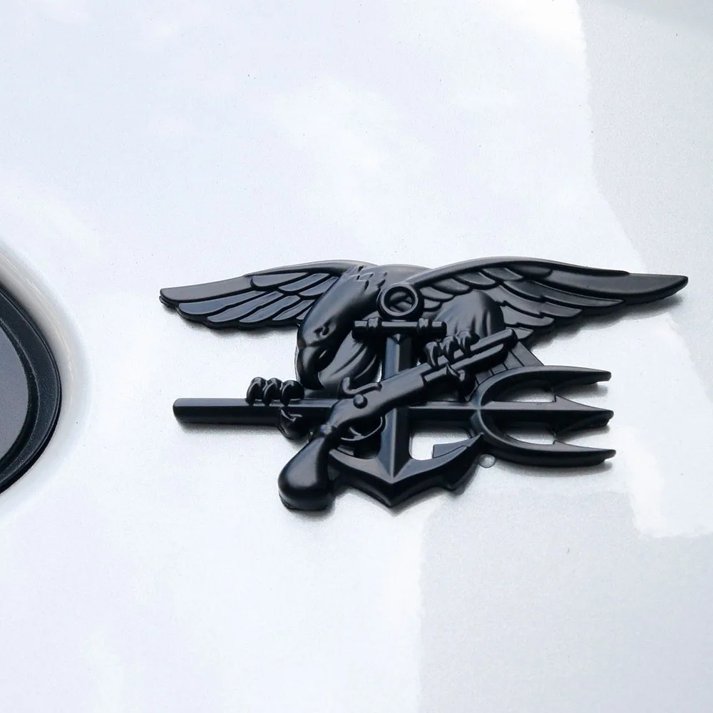 U.S. Navy Seal 3.5" Chrome Metal Auto Emblem Badge - Show Your Pride