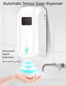 

1100ML Automatic Sensor Hand Soap Dispenser Touchless Wall-mounted USB Rechargeable Spray Hand Cleaner Machine Bathroom Supplies