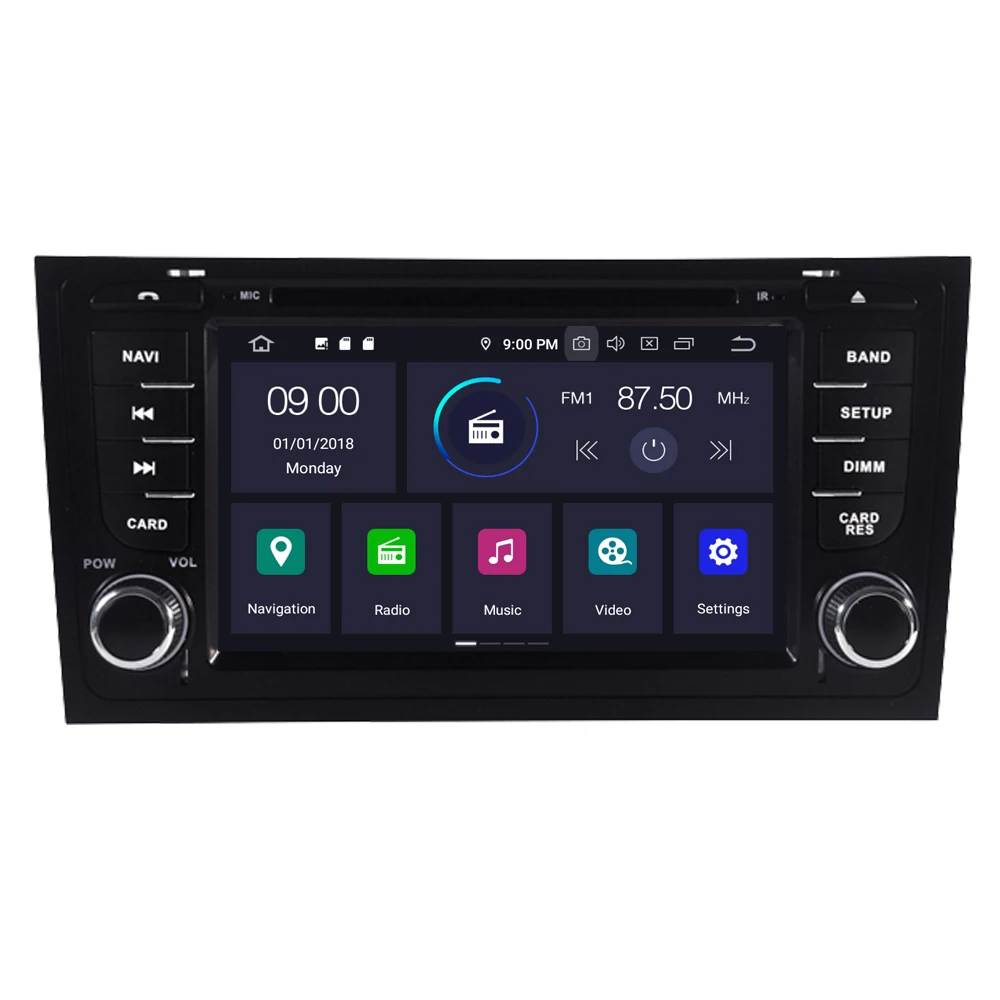 Top RoverOne Android 9.0 Car Multimedia System For Audi A6 C5 S6 RS6 Radio Stereo DVD GPS Navigation Media Music Player PhoneLink 1