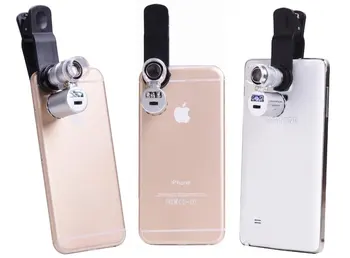 

APEXEL Universal 60X Clip On Pocket Microscope Magnifier Lens With LED & UV Lights For iPhone Samsung HTC More Smartphones CL-49