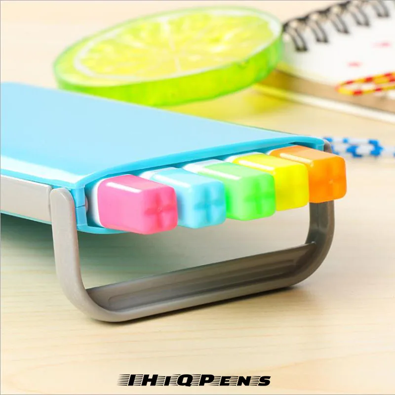 

5Pcs/Set Fluorescent Marker Pen Highlighter Cute Candy Colors Stationery Pastel Highlighter Set for School Office