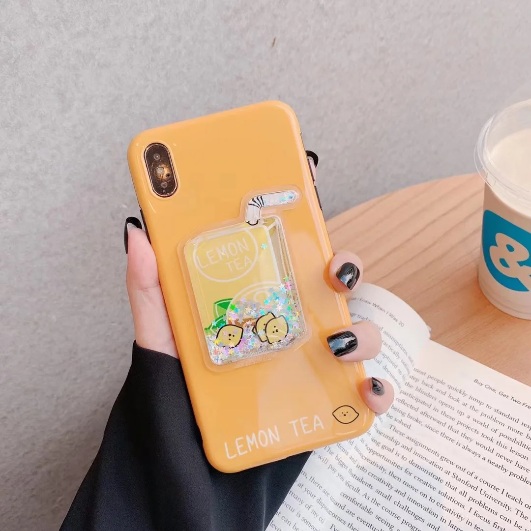 Kuutti Lovely Juice Bottle 3D Kawaii fruit Phone Case for iPhone 6 6s 7 8 Plus X XR XS Max Covers for iphone xs max case luxury - Color: Orange