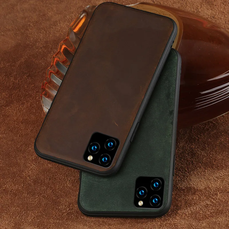 Чехол из натуральной кожи для iphone 11 11Pro Pro Max X XR XS 6 6S 7 8 plus se | Мобильные телефоны и